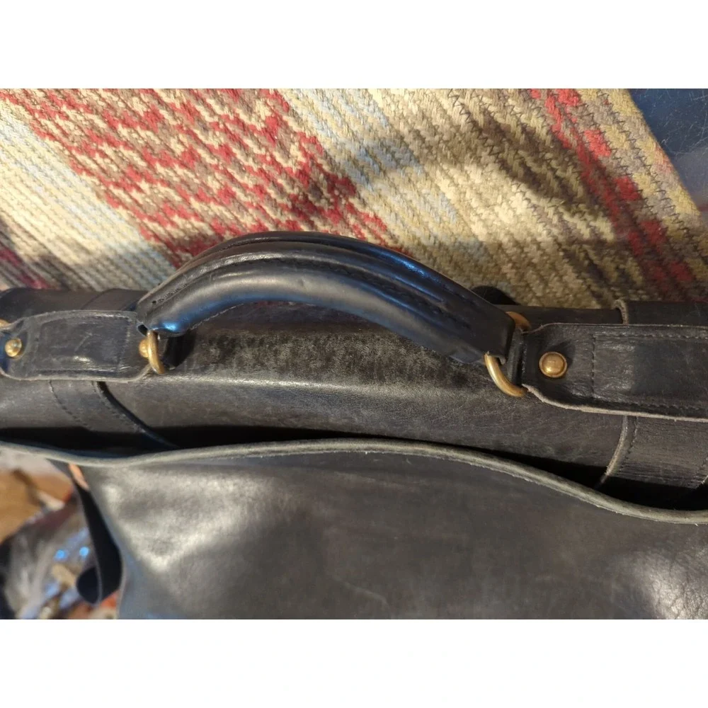 Vintage Leather JACK GEORGE Professional Business Lawyer Briefcase‎ Bag Mens